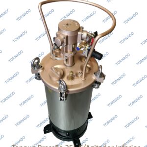 Tanque de Pressão para Pintura 25 L - Aço Inox 304 ( Saída inferior ) Sem agitador