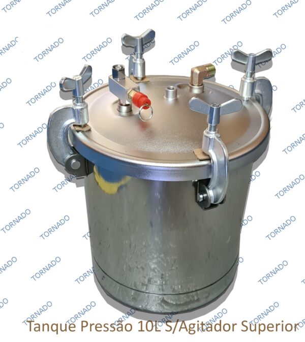 Tanque de Pressão para Pintura 10 L - Aço inox 304 ( Saída superior ) Sem agitador