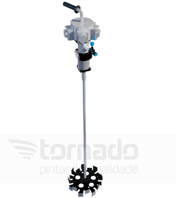 Agitador Pneumático Manual 2HP com redução 20:1 200mm